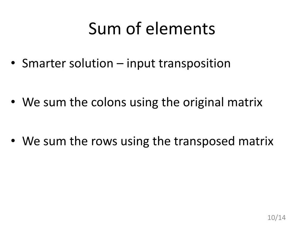 sum of elements 5