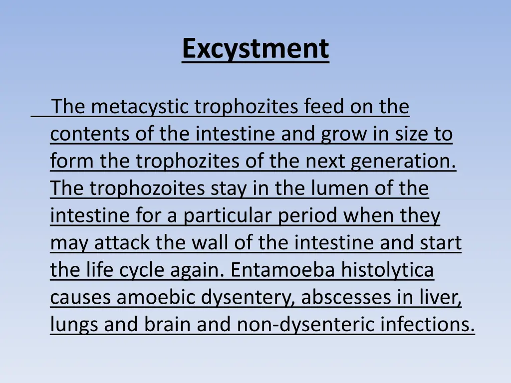 excystment