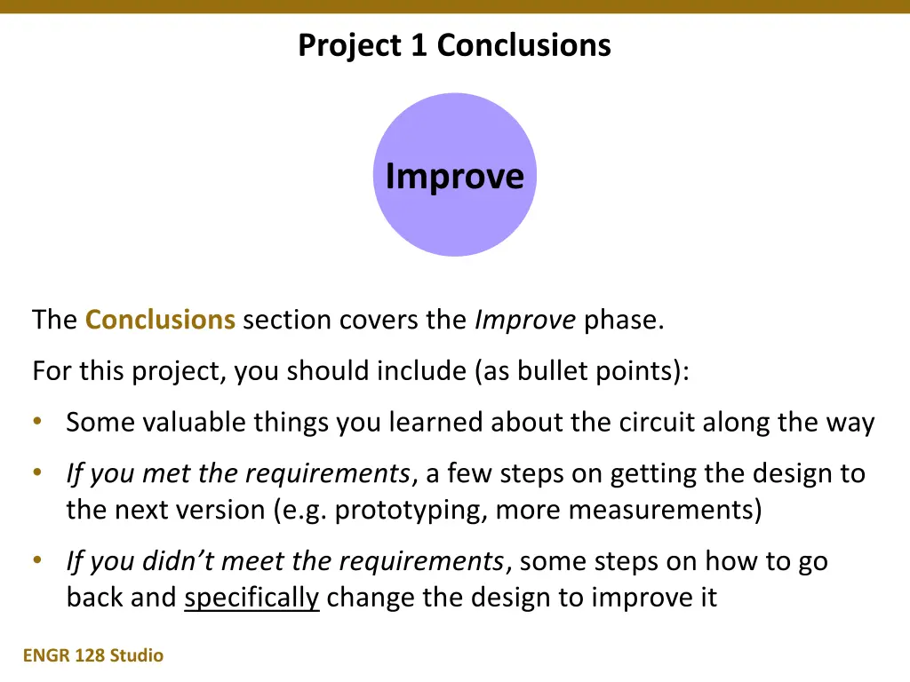 project 1 conclusions