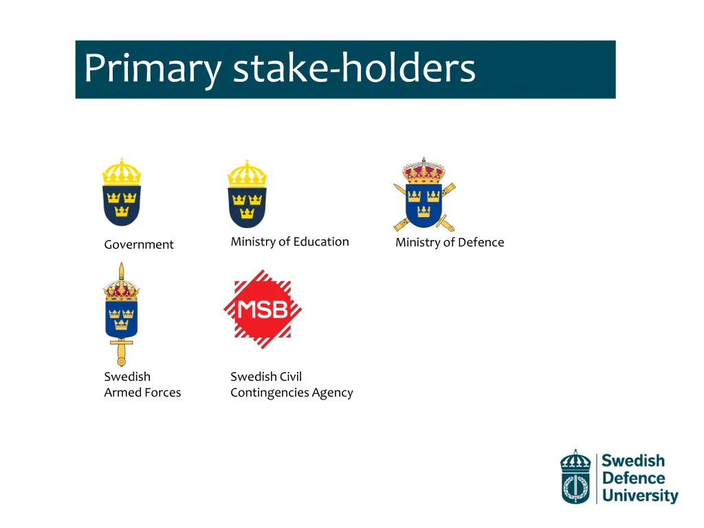 primary stake holders
