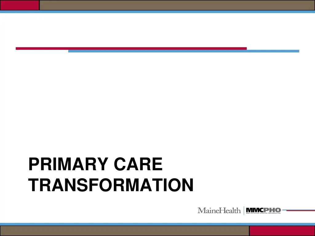 primary care transformation