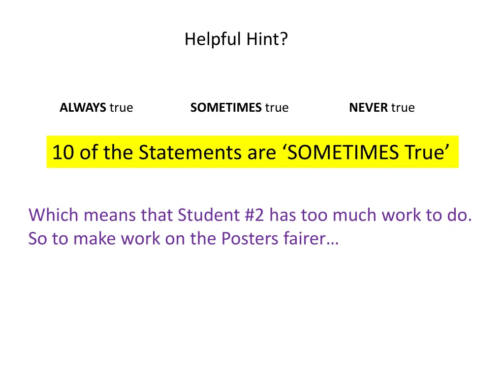 helpful hint