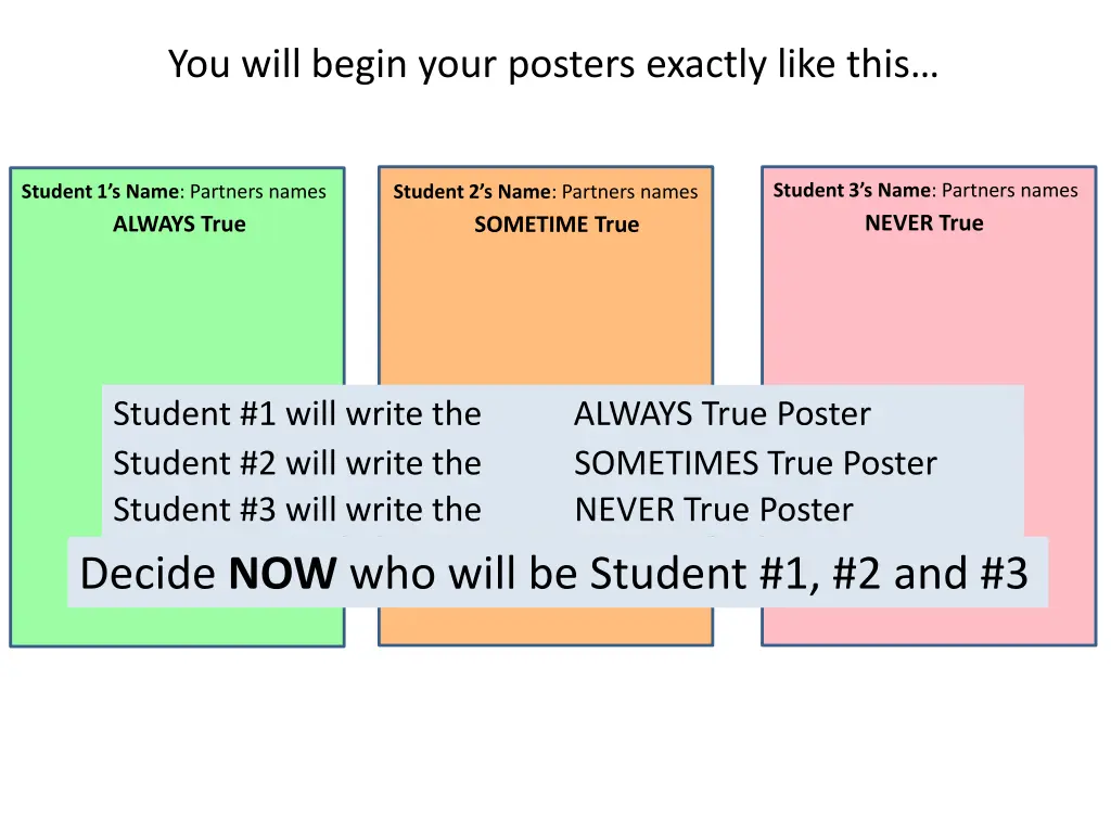 you will begin your posters exactly like this
