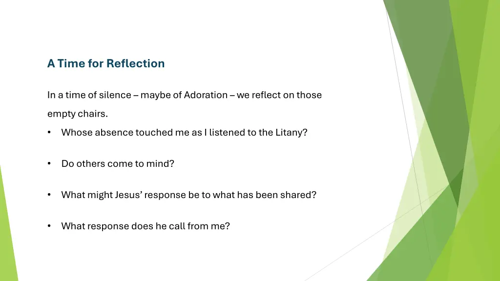 a time for reflection