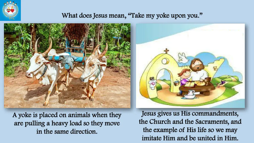 what does jesus mean take my yoke upon you what
