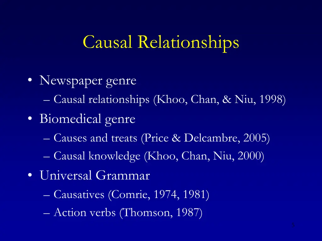 causal relationships