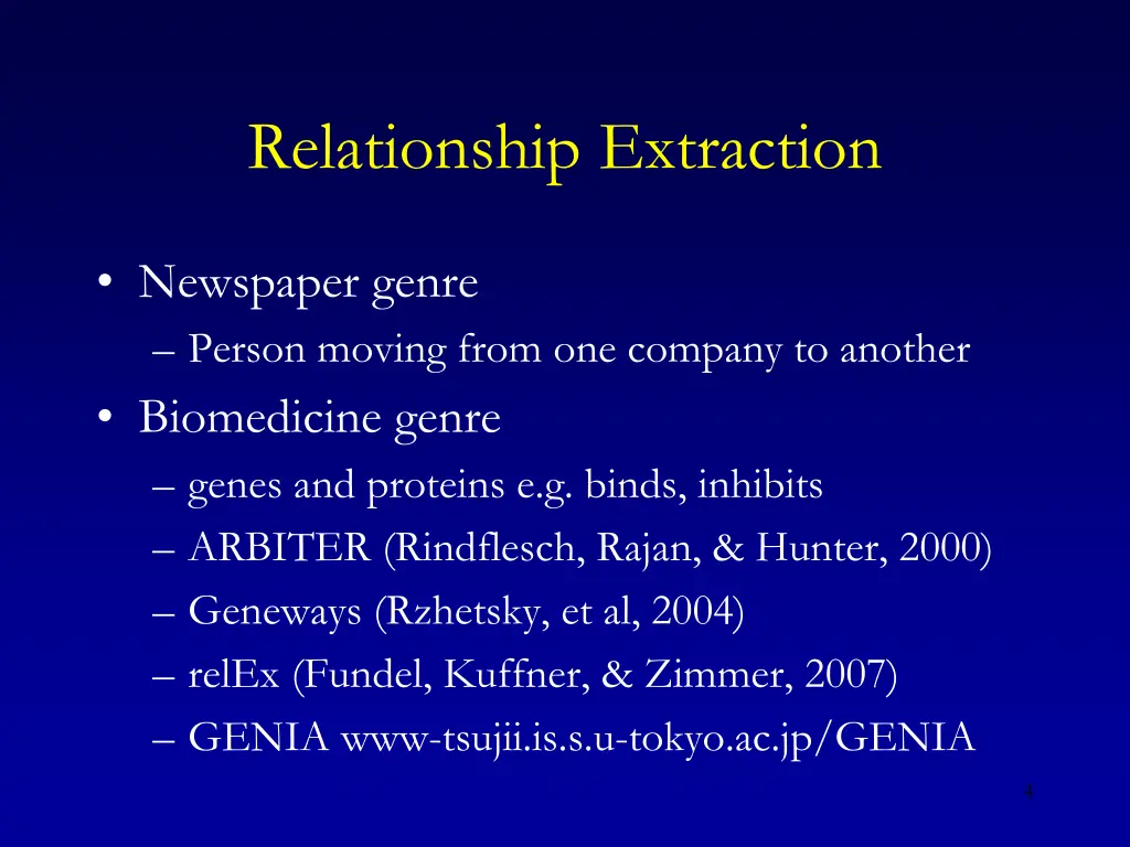 relationship extraction