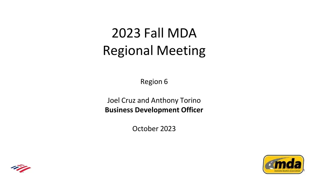 2023 fall mda regional meeting