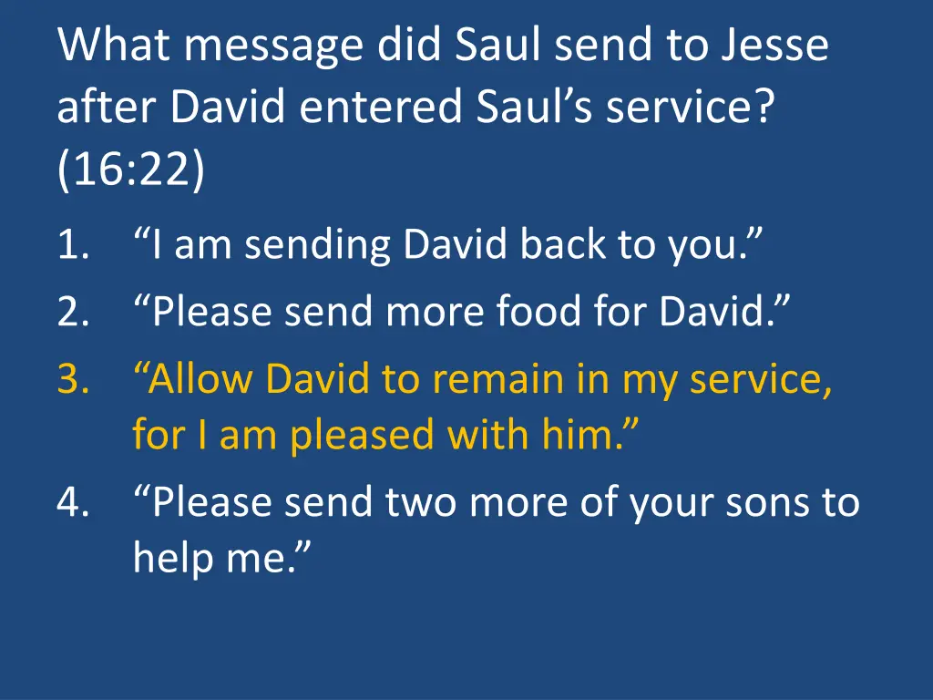 what message did saul send to jesse after david 1