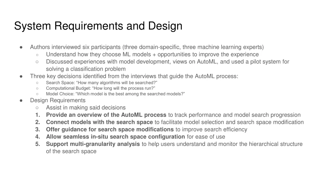 system requirements and design 1