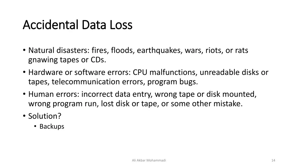 accidental data loss accidental data loss