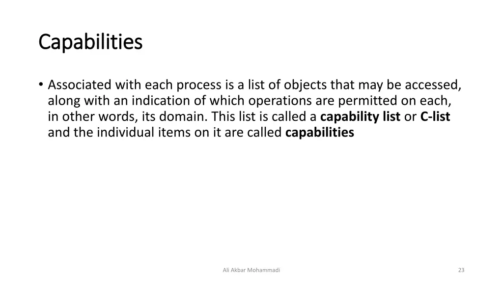 capabilities capabilities