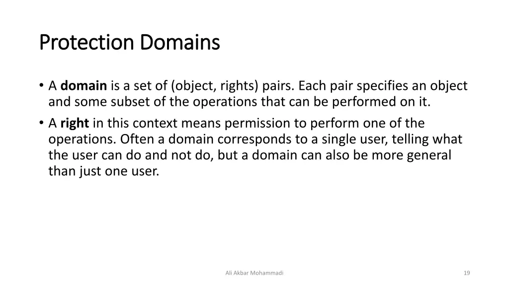 protection domains protection domains 1