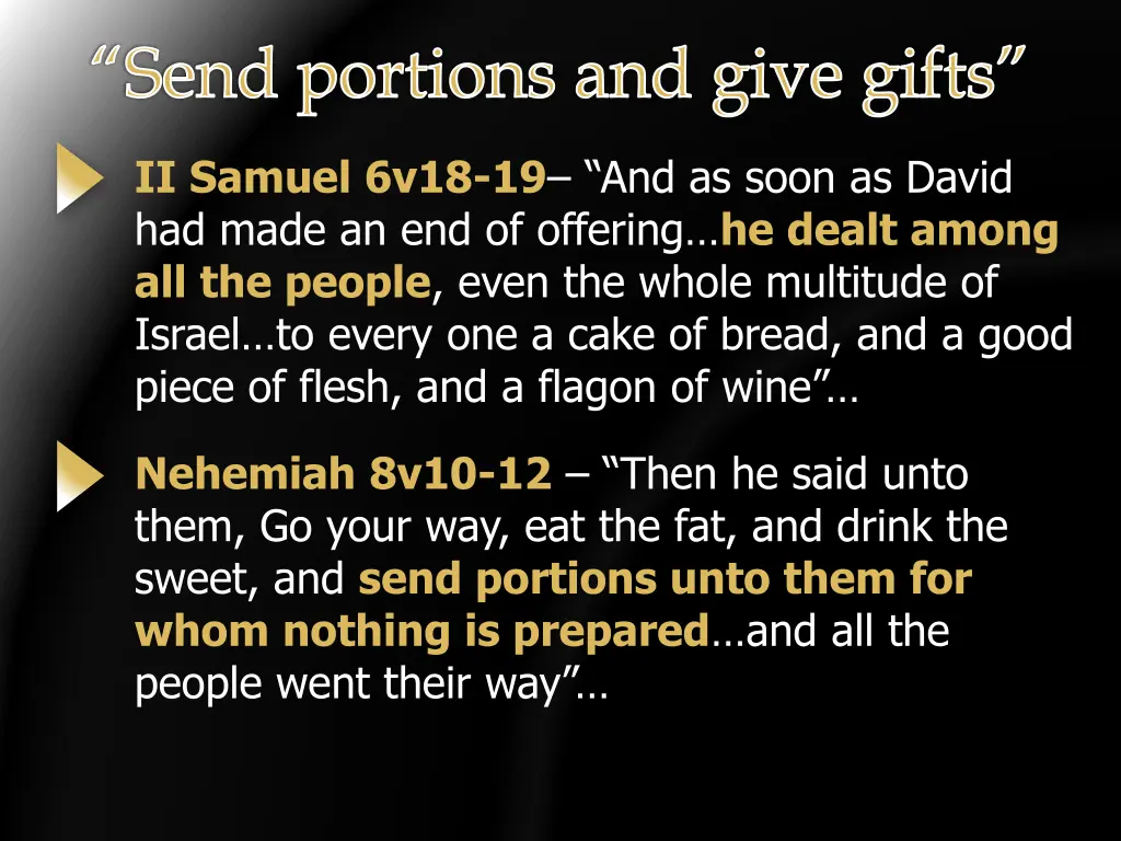 send portions and give gifts