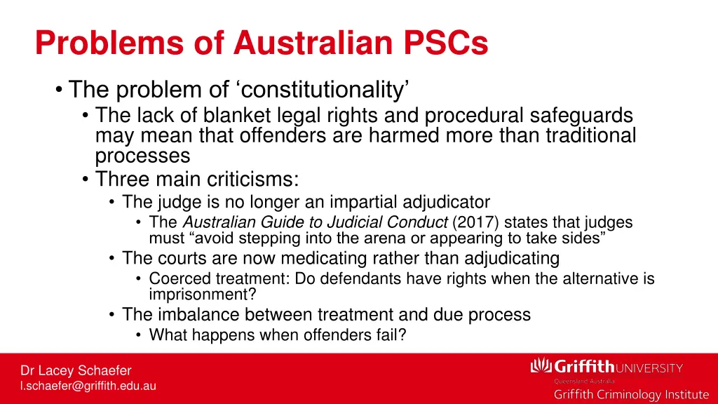 problems of australian pscs 3