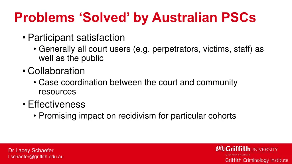problems solved by australian pscs