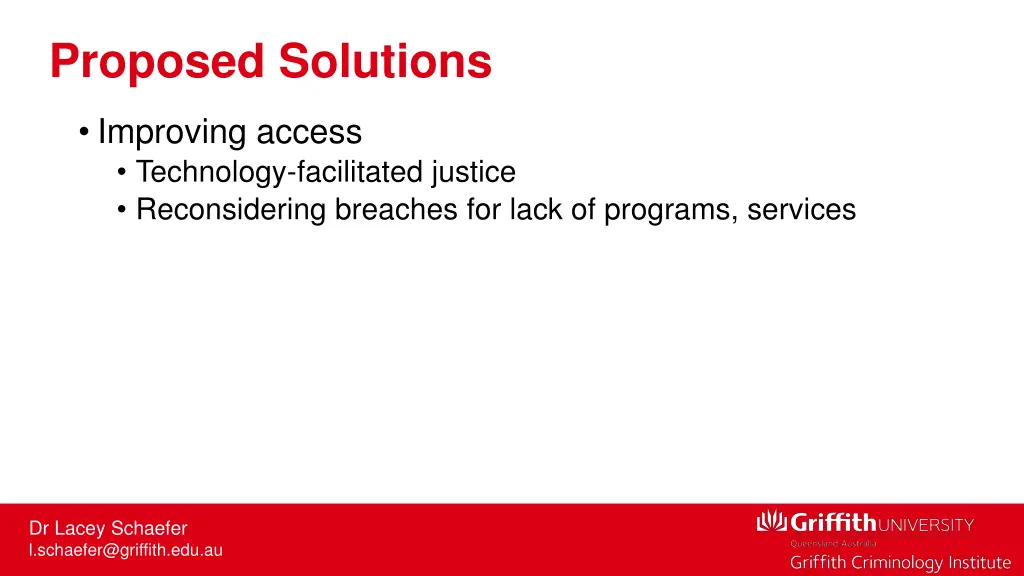 proposed solutions