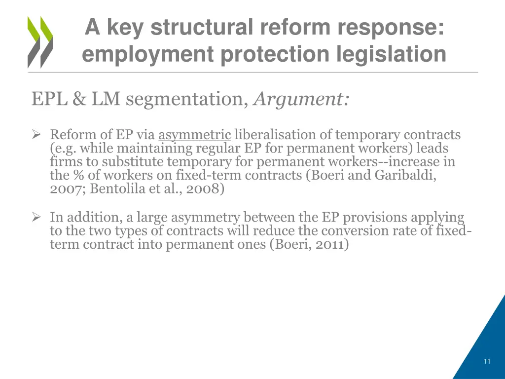 a key structural reform response employment