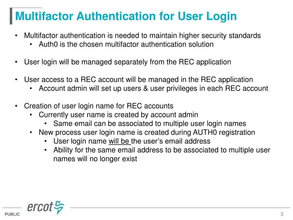 multifactor authentication for user login