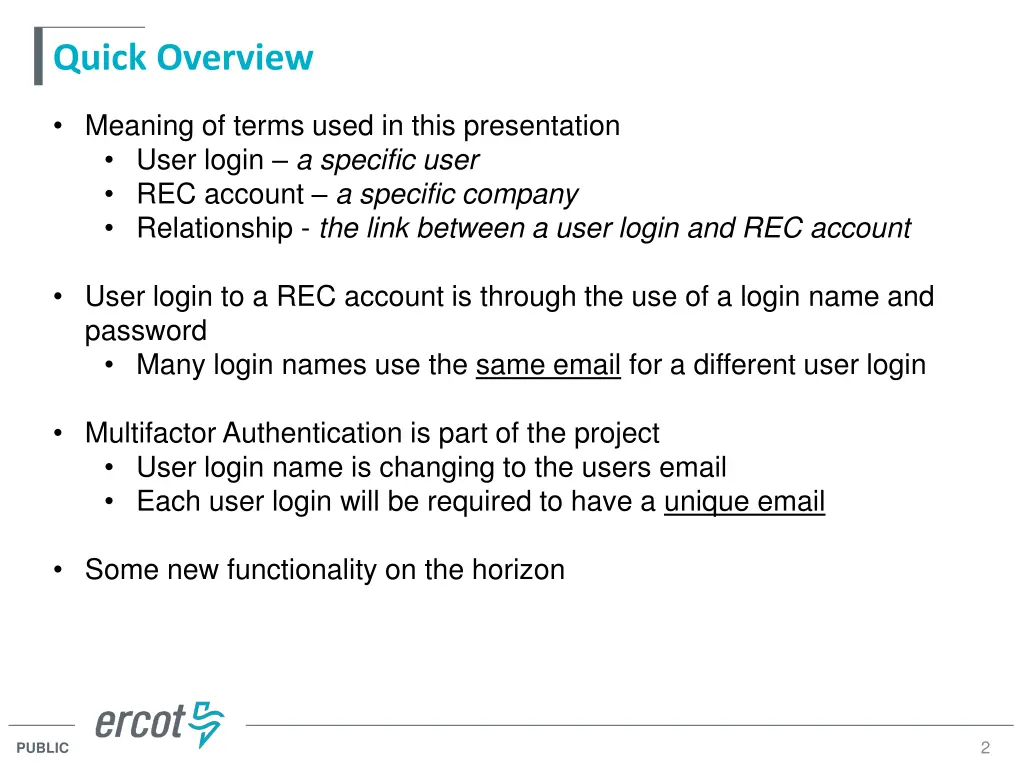 quick overview