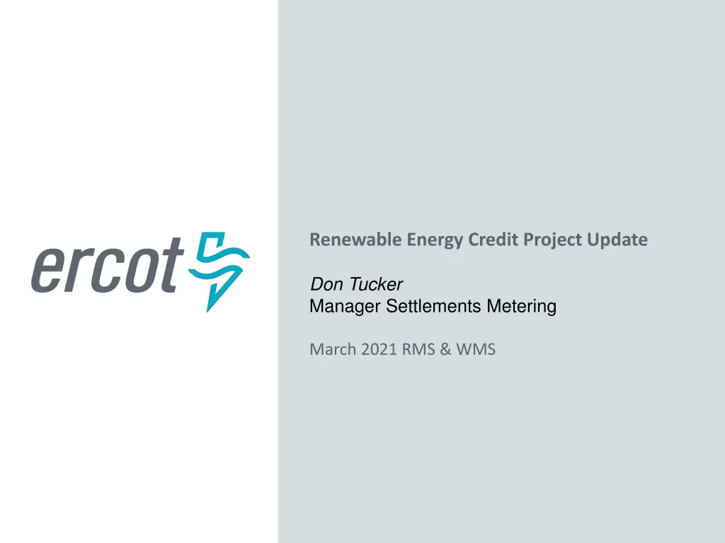renewable energy credit project update