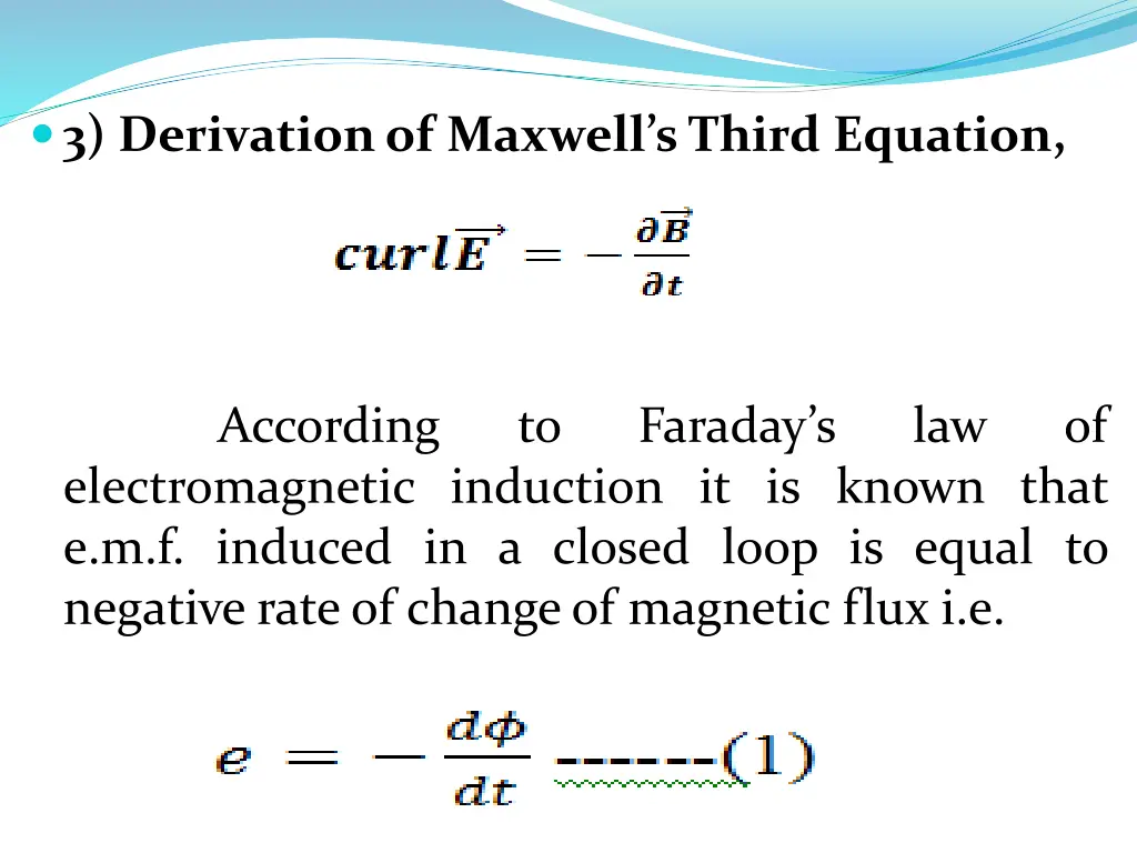 3 derivation of maxwell s third equation