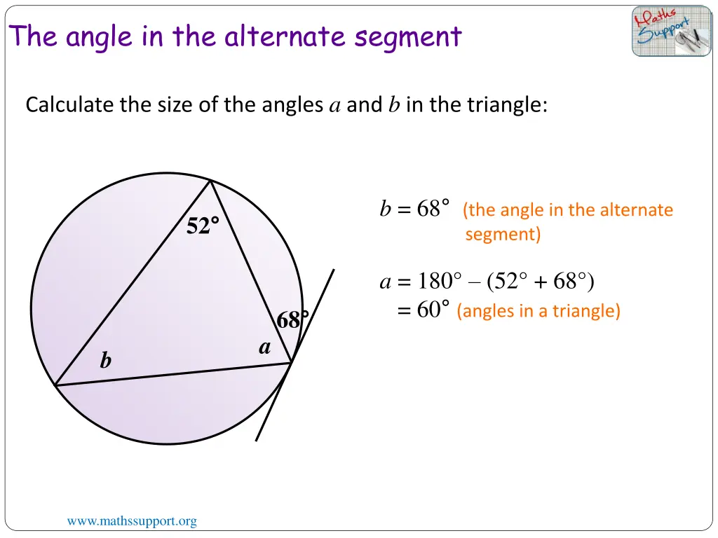 the angle in the alternate segment 2