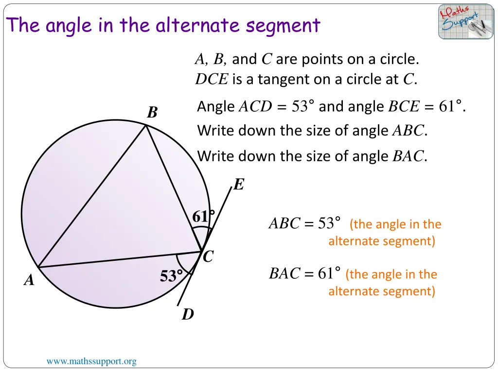 the angle in the alternate segment 3