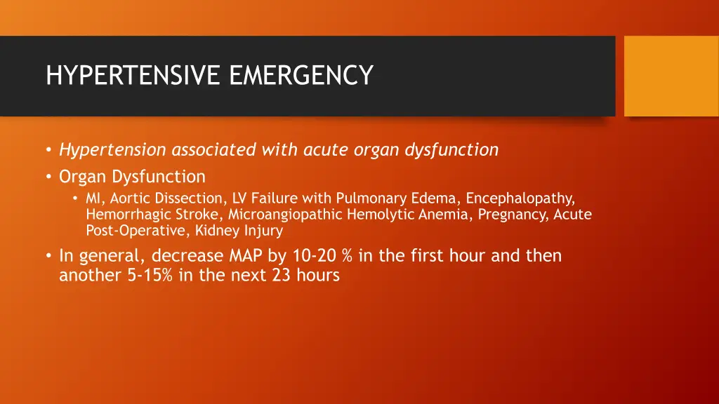 hypertensive emergency