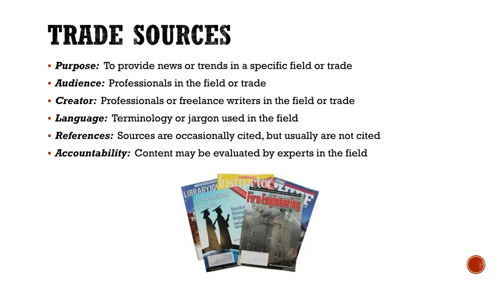 trade sources