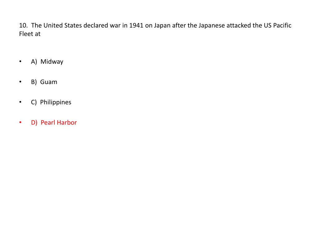 10 the united states declared war in 1941