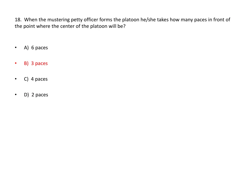 18 when the mustering petty officer forms