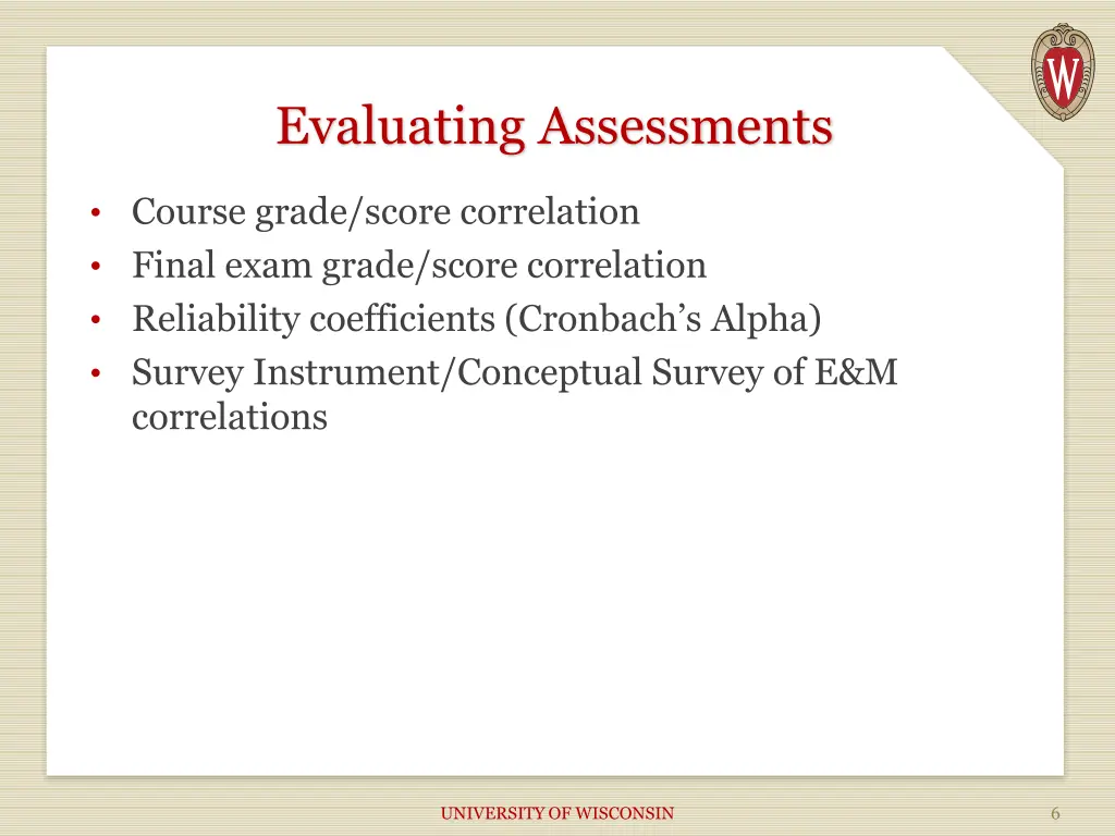 evaluating assessments