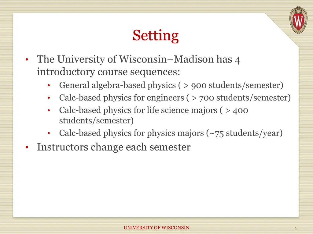 setting