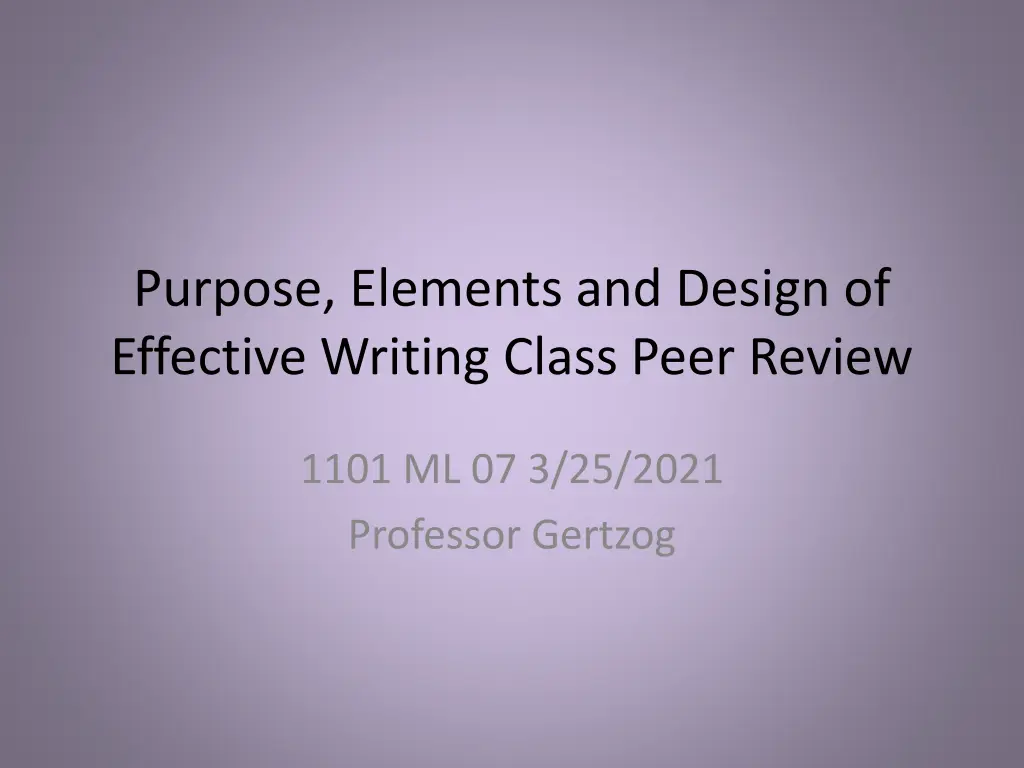 purpose elements and design of effective writing