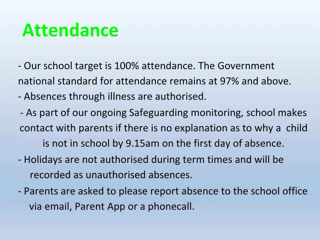 attendance