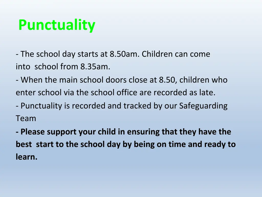 punctuality