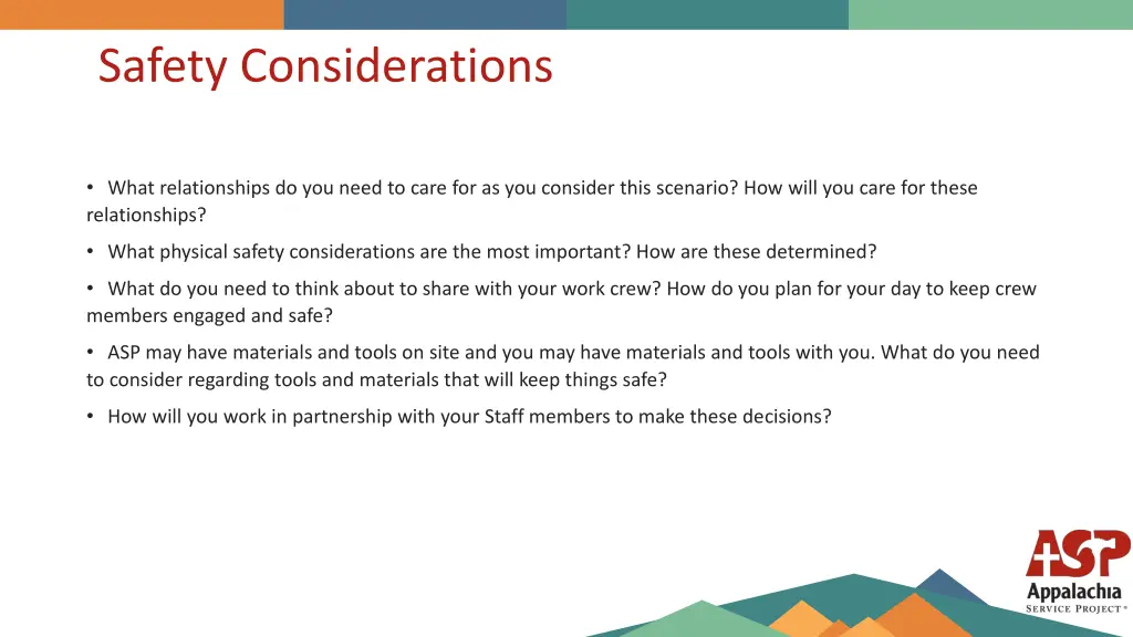 safety considerations