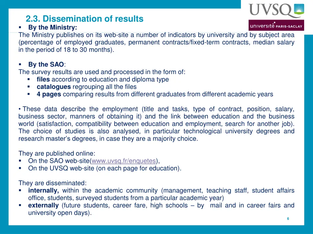 2 3 dissemination of results