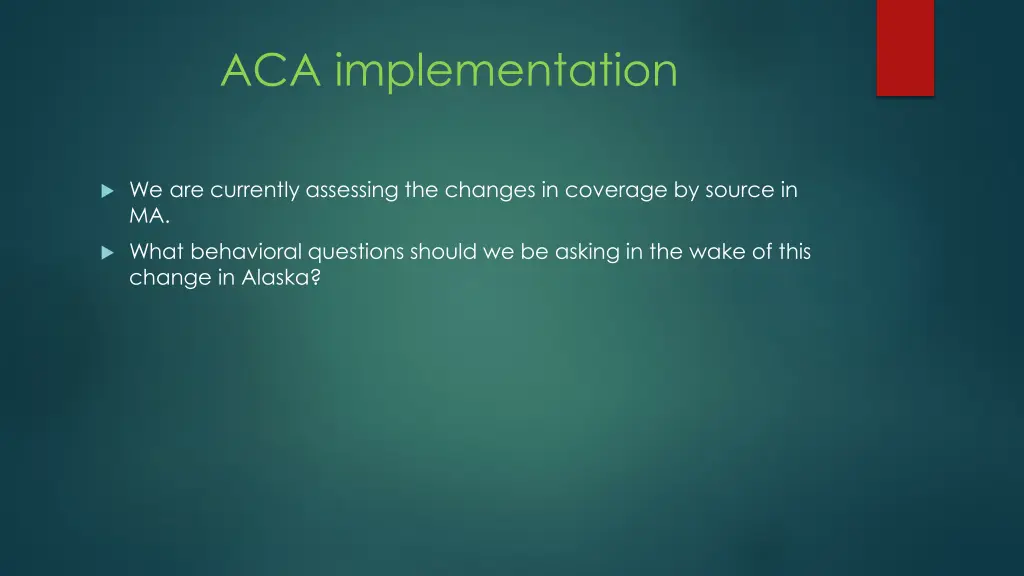 aca implementation