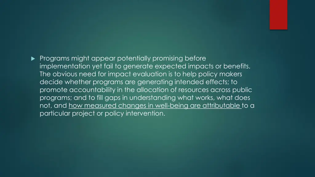 programs might appear potentially promising