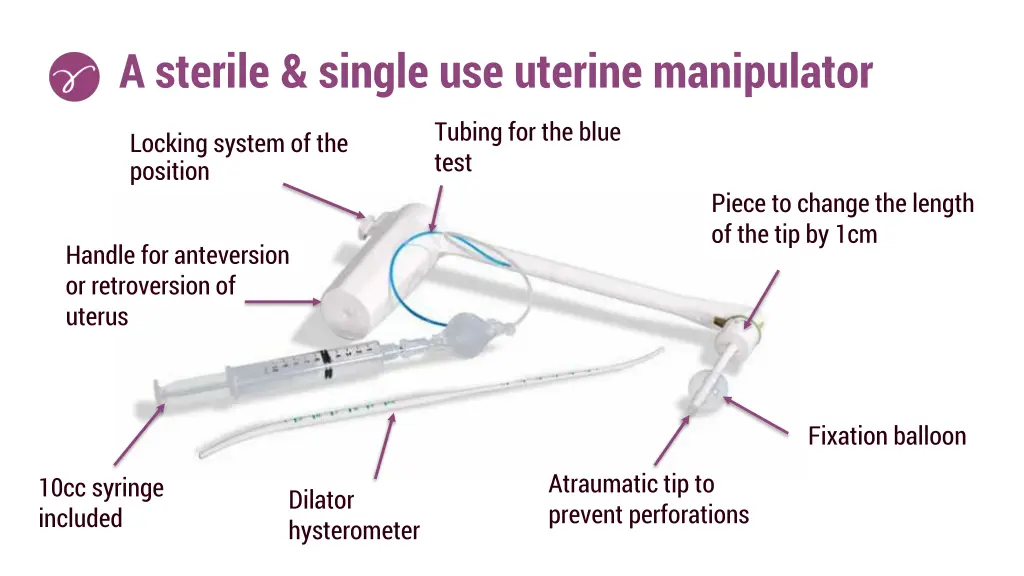 a sterile single use uterine manipulator