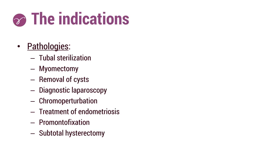 the indications
