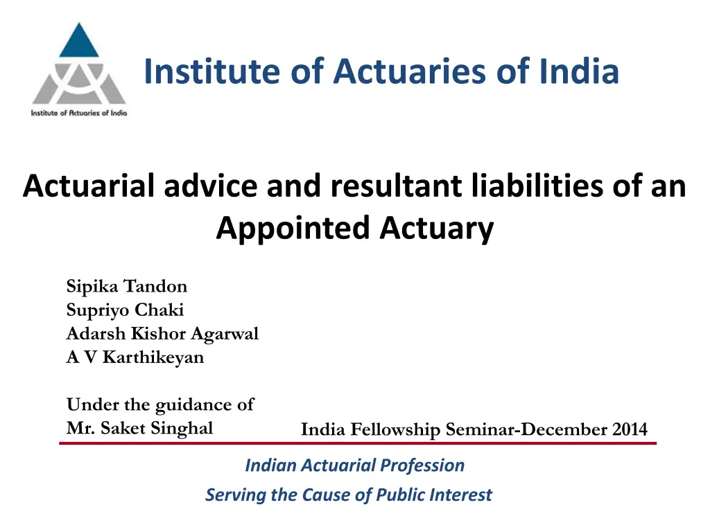 institute of actuaries of india