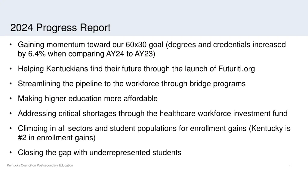 2024 progress report
