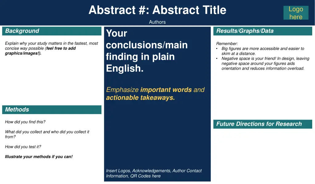 abstract abstract title authors your conclusions