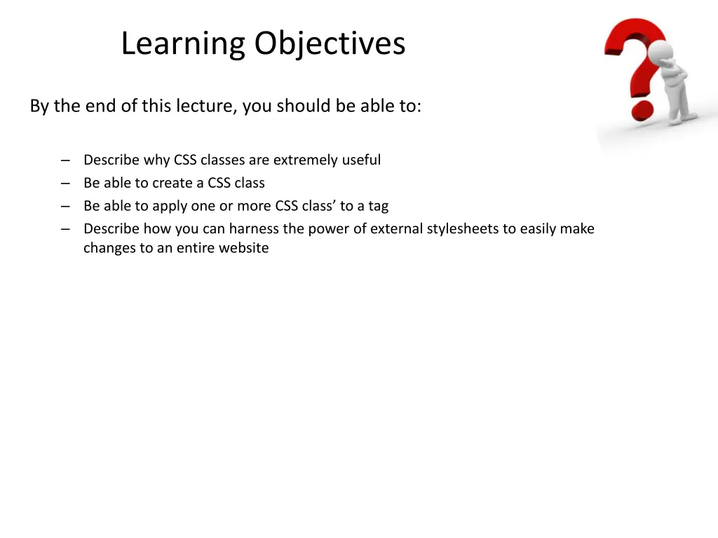 learning objectives