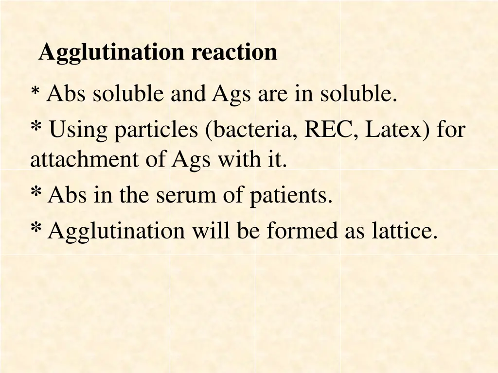 agglutination reaction