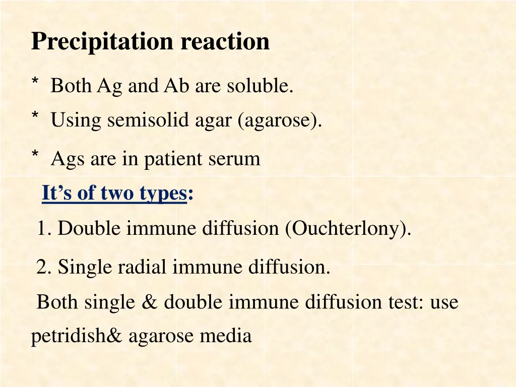 precipitation reaction