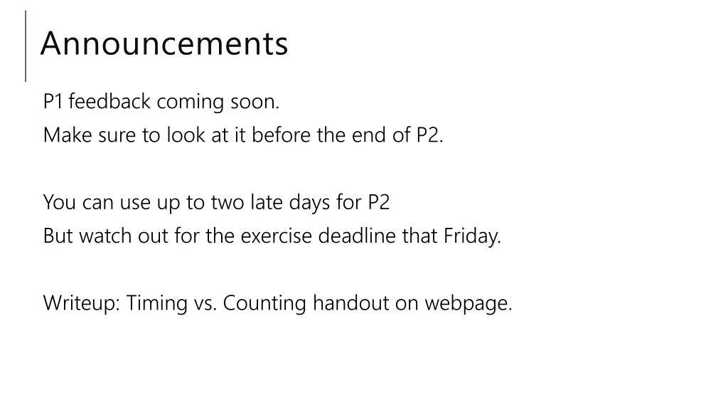 announcements